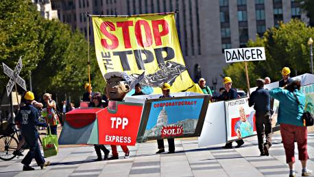 Chilenos protestam contra o TPP
