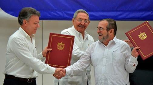 Colômbia e FARCs assinam o cessar fogo bilateral