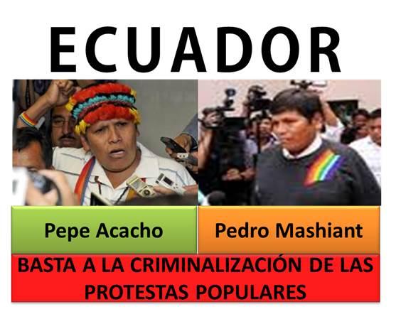 Criminalização do movimento indígena no Equador