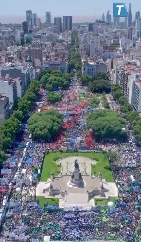 O protesto do povo argentino